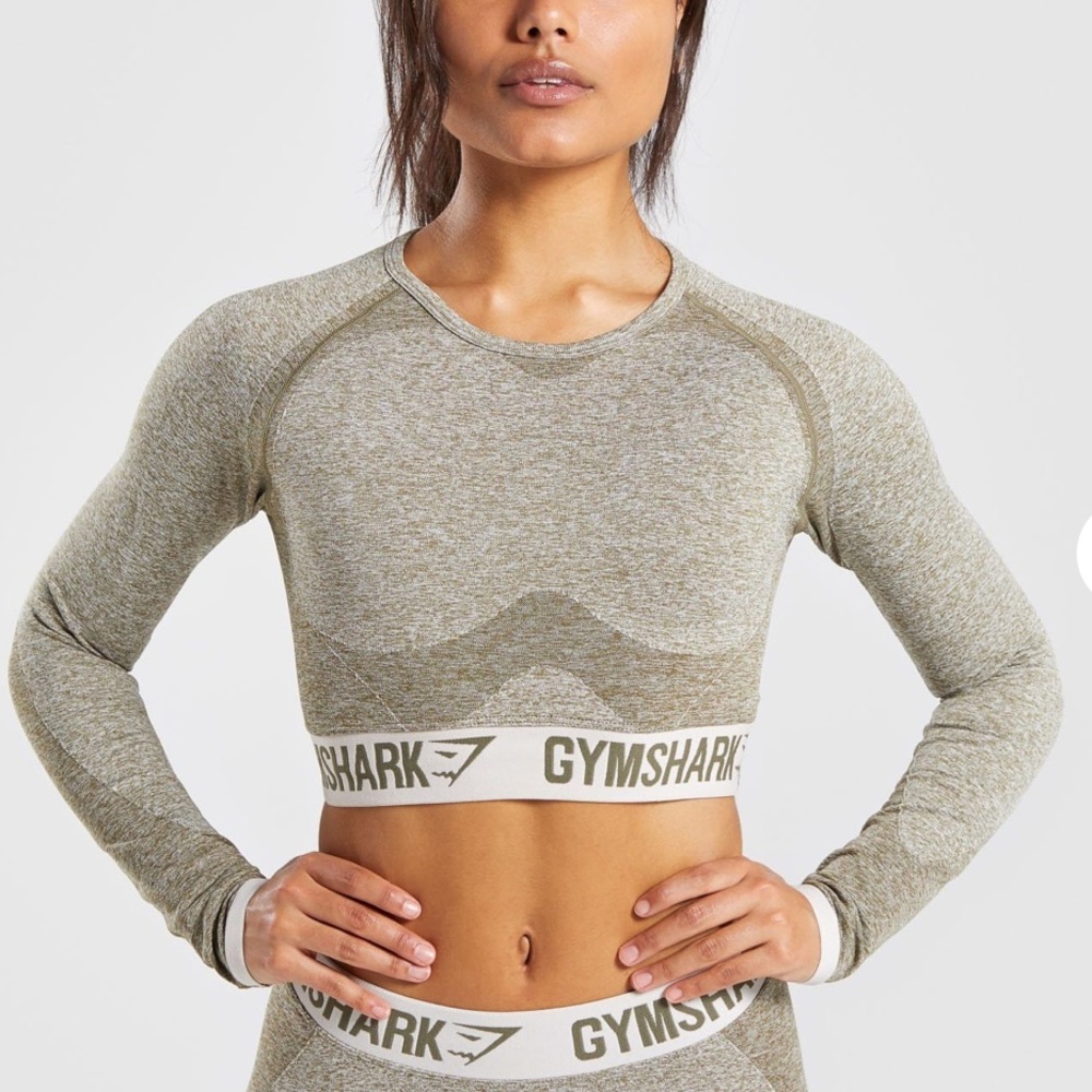Gymshark Flex Crop Top LongSleeve Med